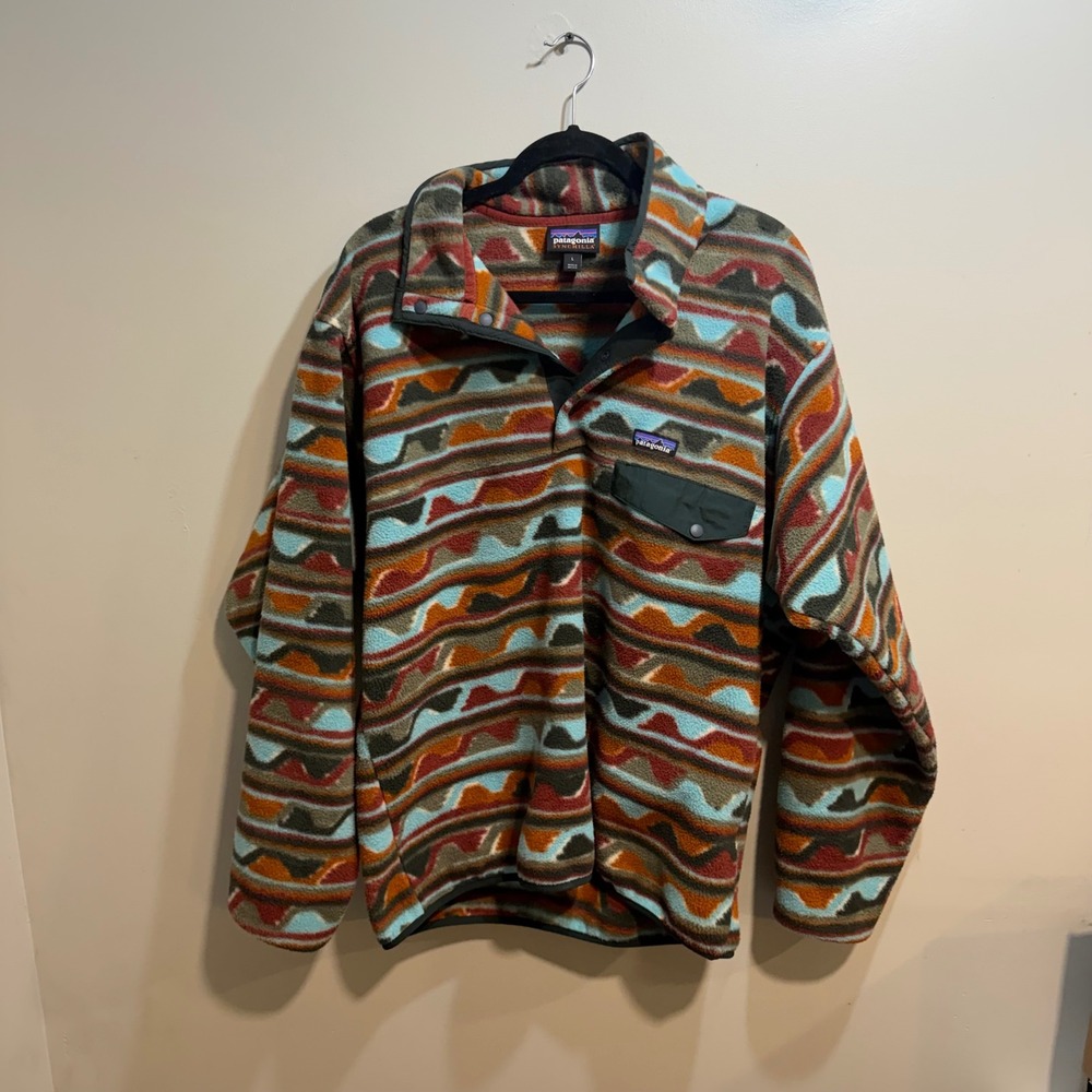 Patagonia Synchilla Snap-T Fleece Pullover Mens Large Geometric Southwestern L
